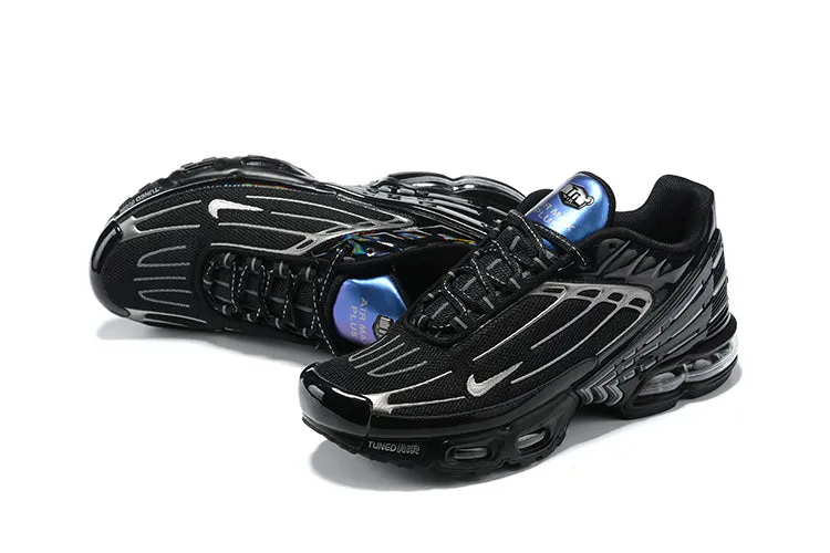 Air Max Plus 3 Black Gray Blue CW2647 001 day - visibility shoes canvas running gear