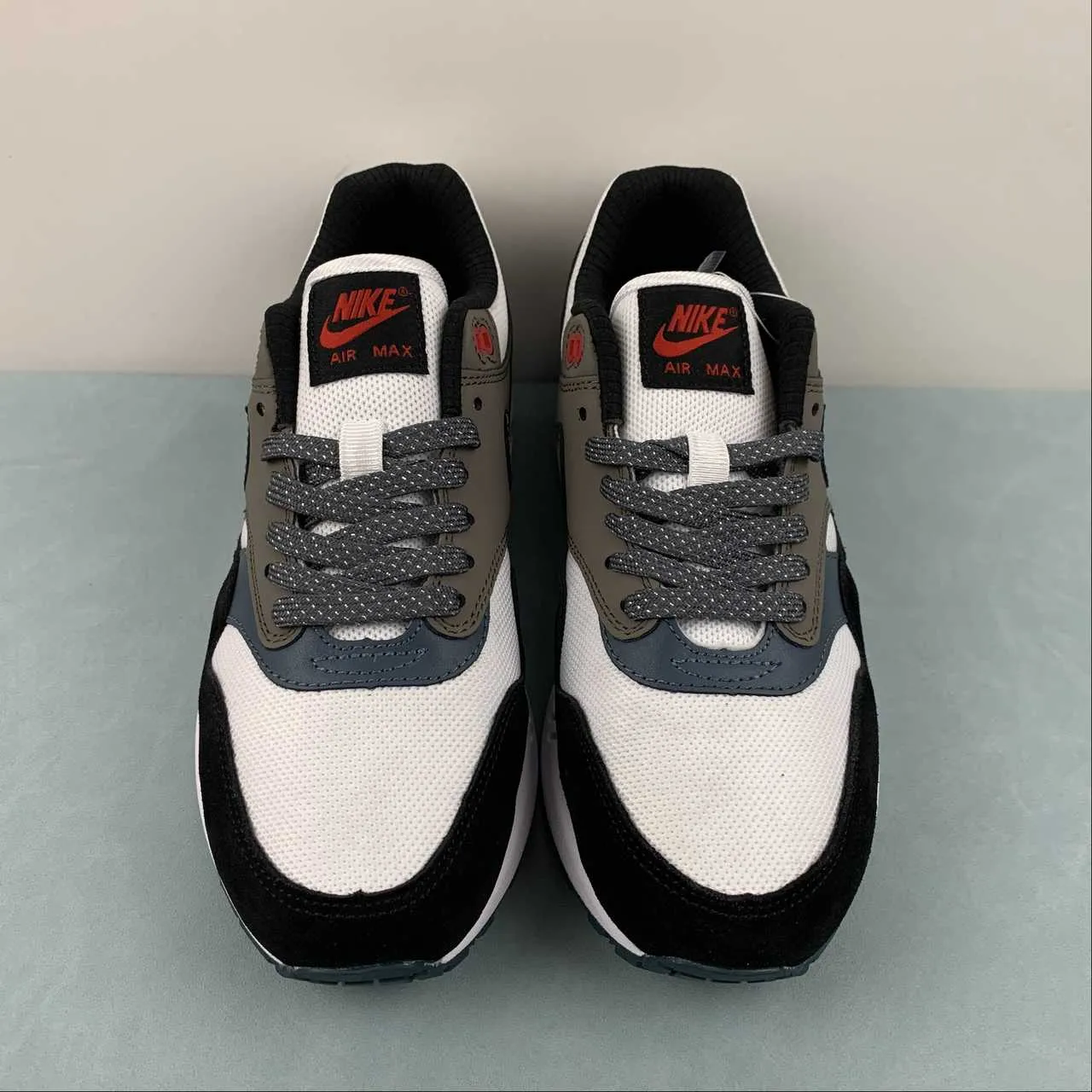 shoe care products Air Max 1 PRM Escape Treeline State Blue Black Soft Grey FJ0698-100