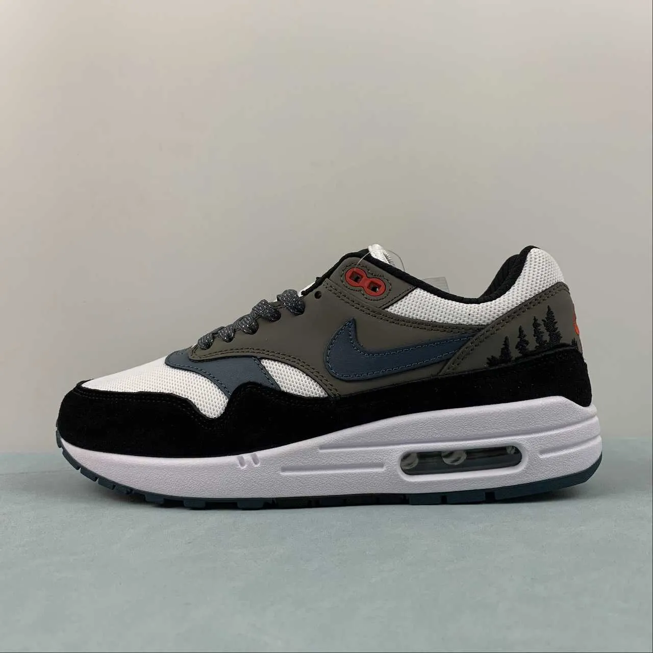 Air Max 1 PRM Escape Treeline State Blue Black Soft Grey FJ0698-100 spring - fitting Urban Runner