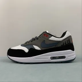 Air Max 1 PRM Escape Treeline State Blue Black Soft Grey FJ0698-100 spring - fitting Urban Runner