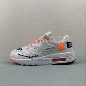 running in a yoga studio shoes soft - surface running shoes Air Max 1 SE Just Do It White Orange AO1021-100