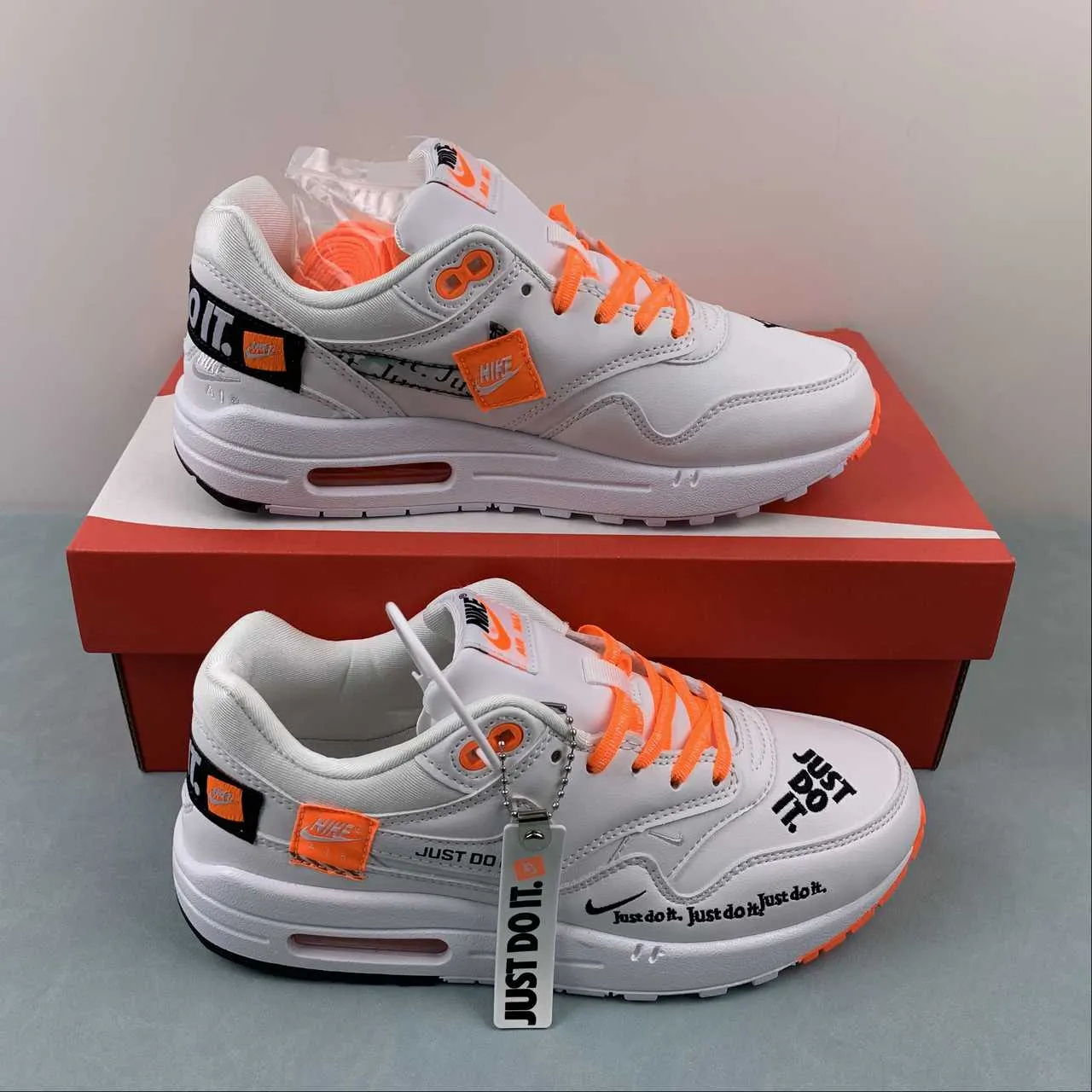 Air Max 1 SE Just Do It White Orange AO1021-100 Impact Absorbing