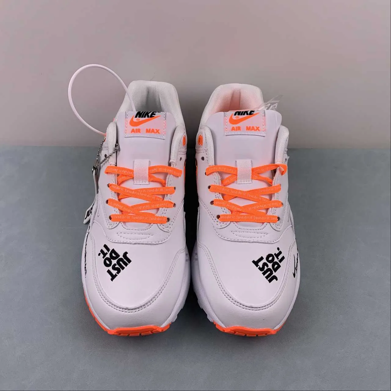 Air Max 1 SE Just Do It White Orange AO1021-100 cross-trainers' shoes trail - running