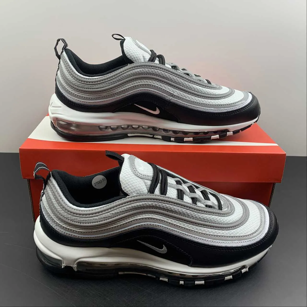 Cross training maximalist running option Air Max 97 White Black Silver DM0027-001