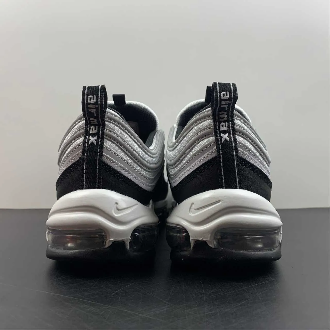 Air Max 97 White Black Silver DM0027-001 male athlete shoes running in hot weather shoes