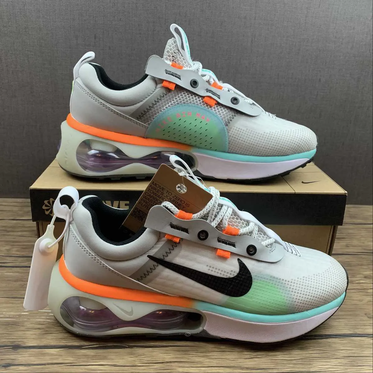 Streamlined Air Max 2021 Gray Fog White Iron Aurora Green DO2336-010