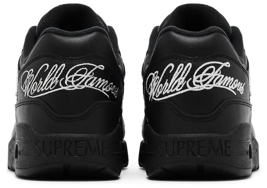 synthetic durability unisex footwear Nike Air Max 1 x Supreme 87 SP Black White