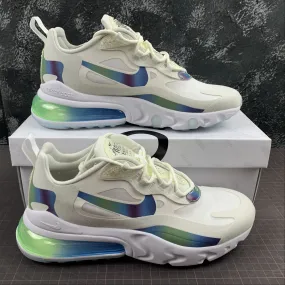 indoor running shoes option black shoes Air Max 270 React 20 Summit White Multi-Color CT5064-100
