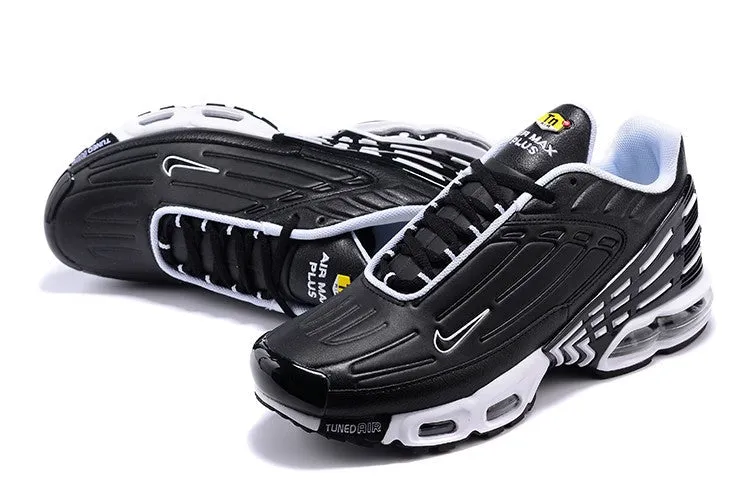Modern Design Fabric Air Max Plus 3 Leather Black White CX6716-002