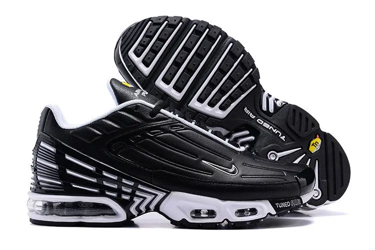cross - country running option padded - collar - comfortableness shoes Air Max Plus 3 Leather Black White CX6716-002