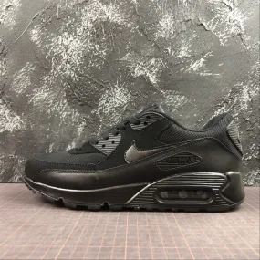 Air Max 90 Essential Triple Black 537384-090 leather - upper - feature shoes sprinting running choice