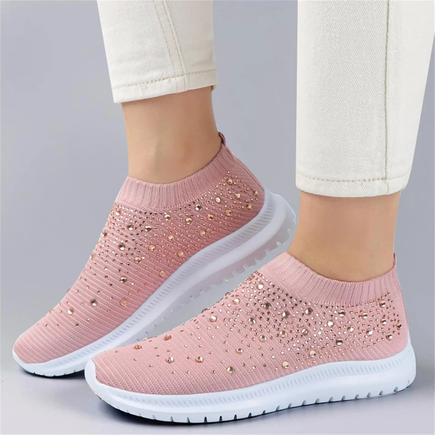 Running Shoes For Women Arch Support Slip On Walking Tennis Shoes Lightweight Casual Athletic Comfort Fashion Sneakers