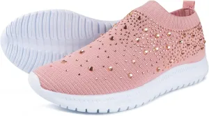 Running Shoes For Women Arch Support Slip On Walking Tennis Shoes Lightweight Casual Athletic Comfort Fashion Sneakers