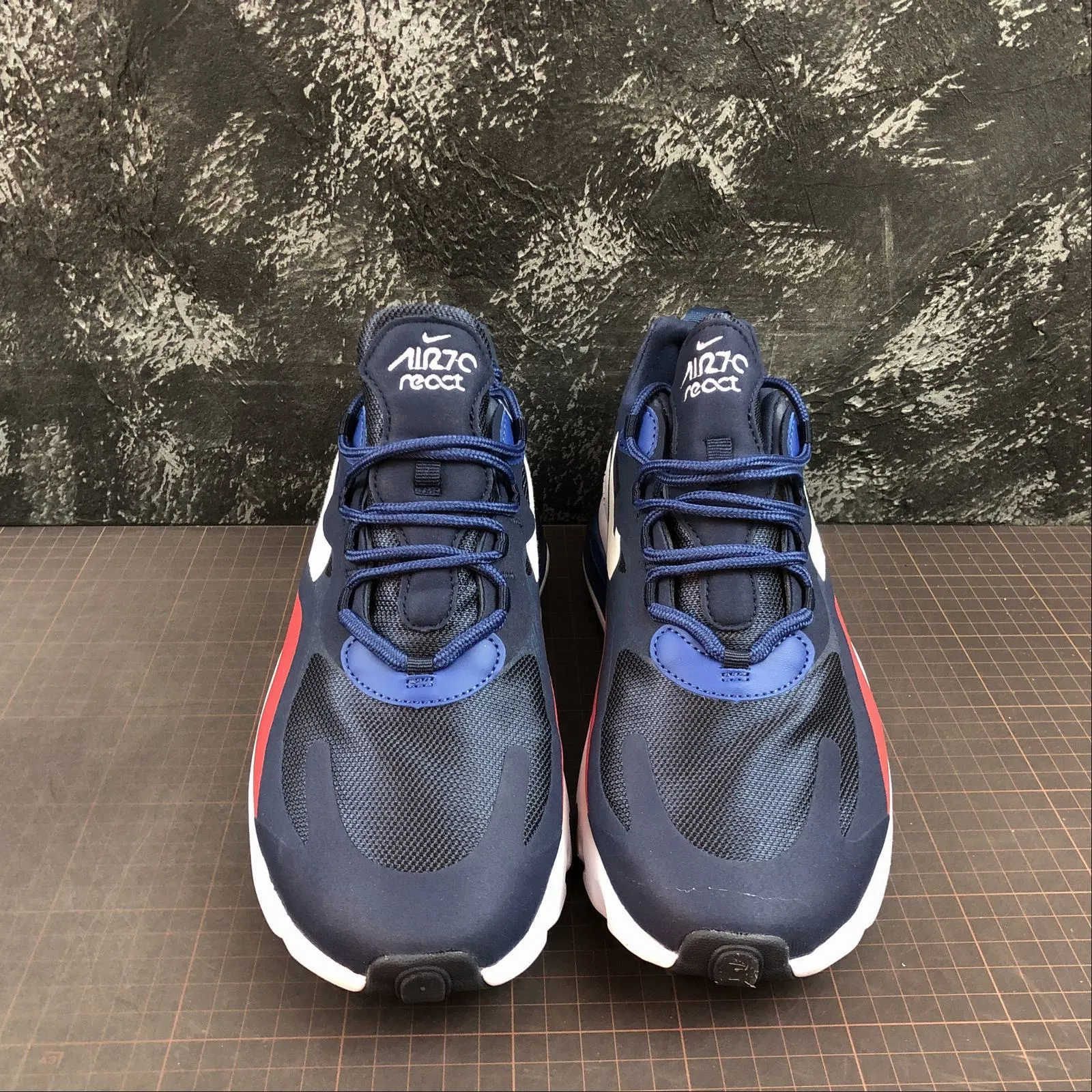 Air Max 270 React Royal Grey Orange AT6174-004 concrete - surface running shoes