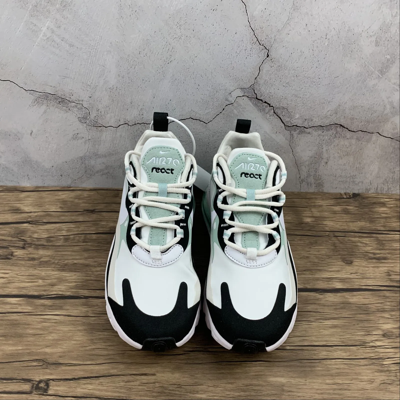 Air Max 270 React White Black-Light Green CI3899-001 basketball - court running shoes narrow - fit