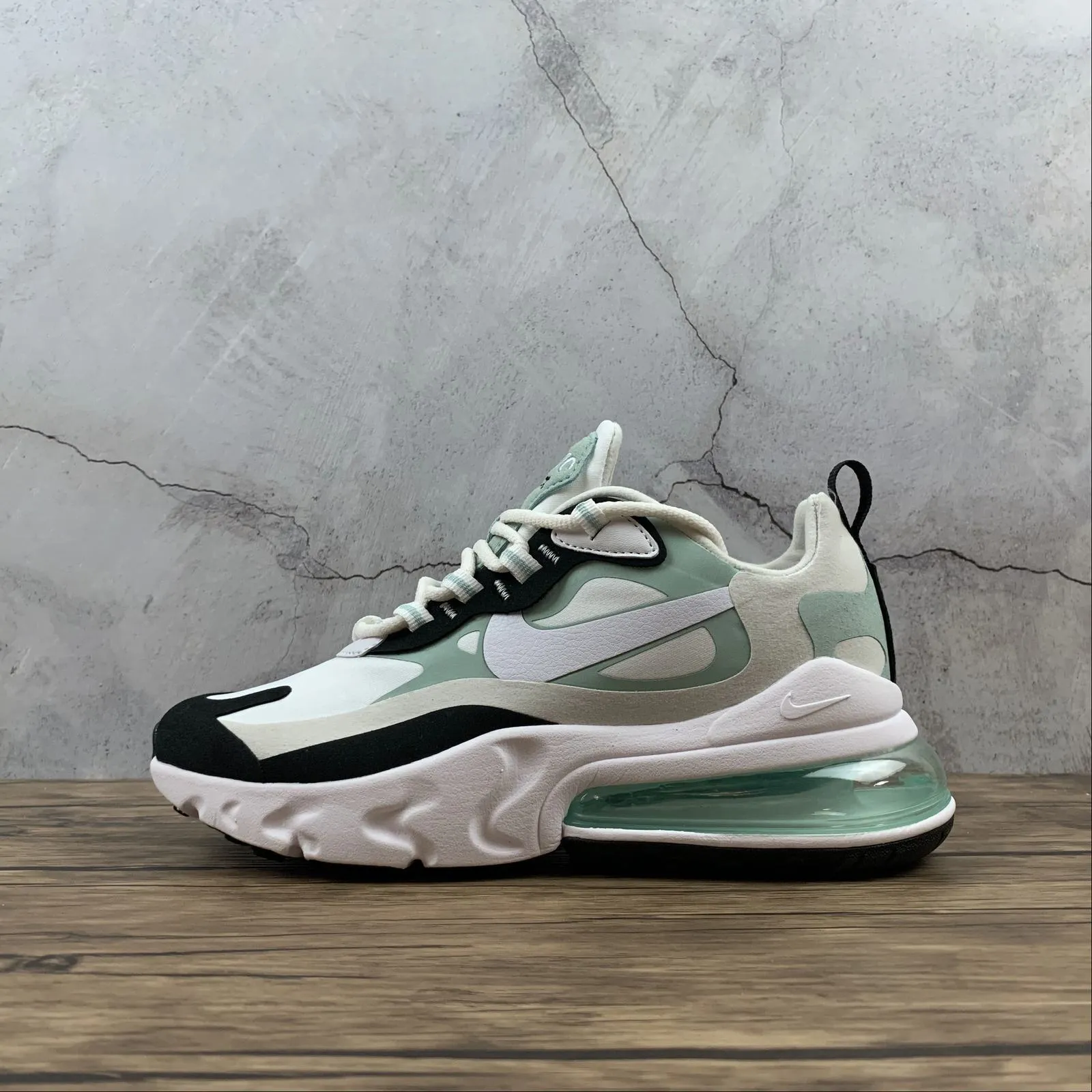 Air Max 270 React White Black-Light Green CI3899-001 color - black