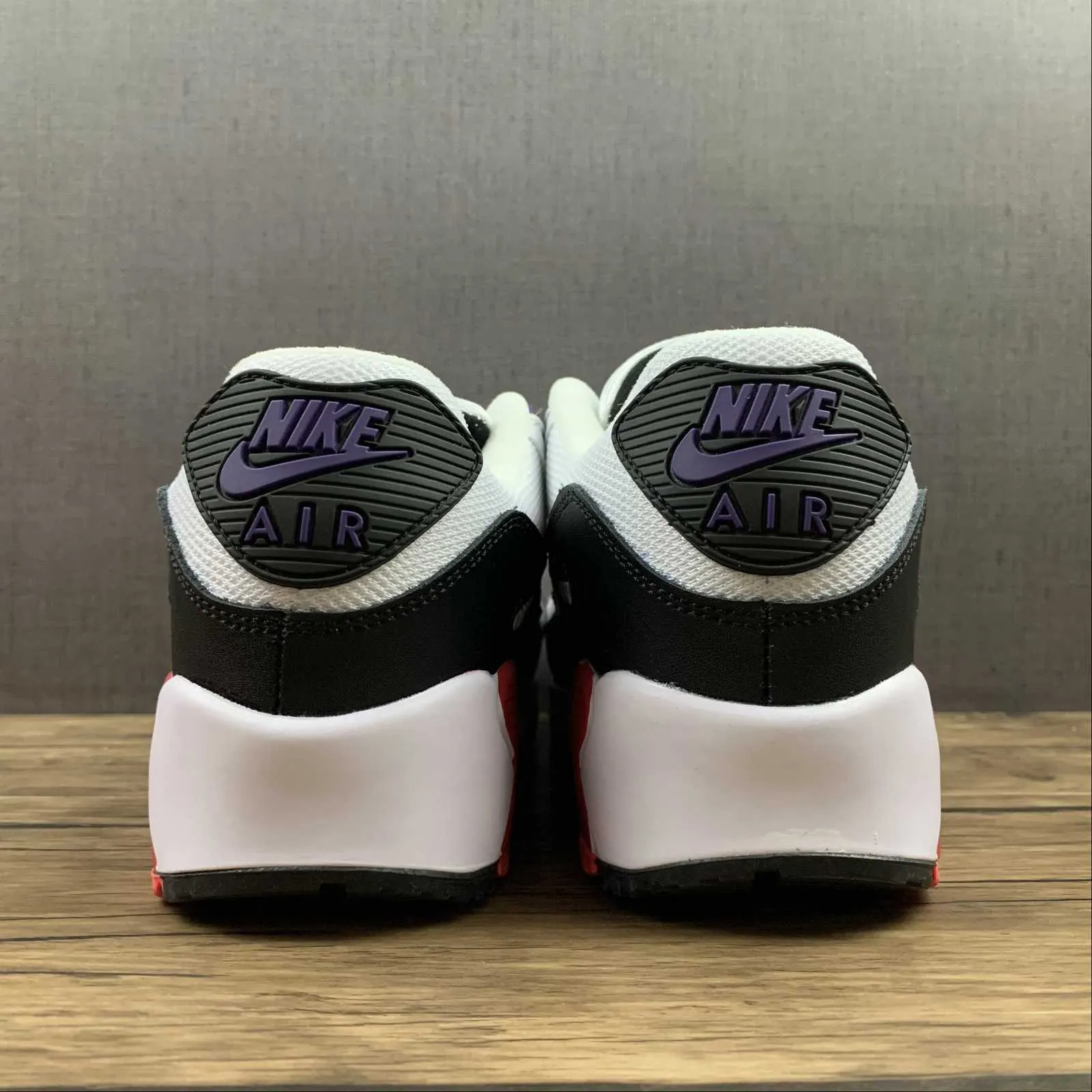 Air Max 90 White Red Orbit Psychic Purple Black AJ1285-106 trail - suitable