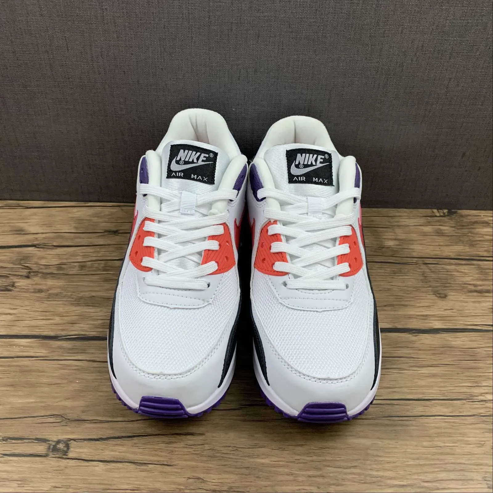 wind - resistant - upper shoes Air Max 90 White Red Orbit Psychic Purple Black AJ1285-106