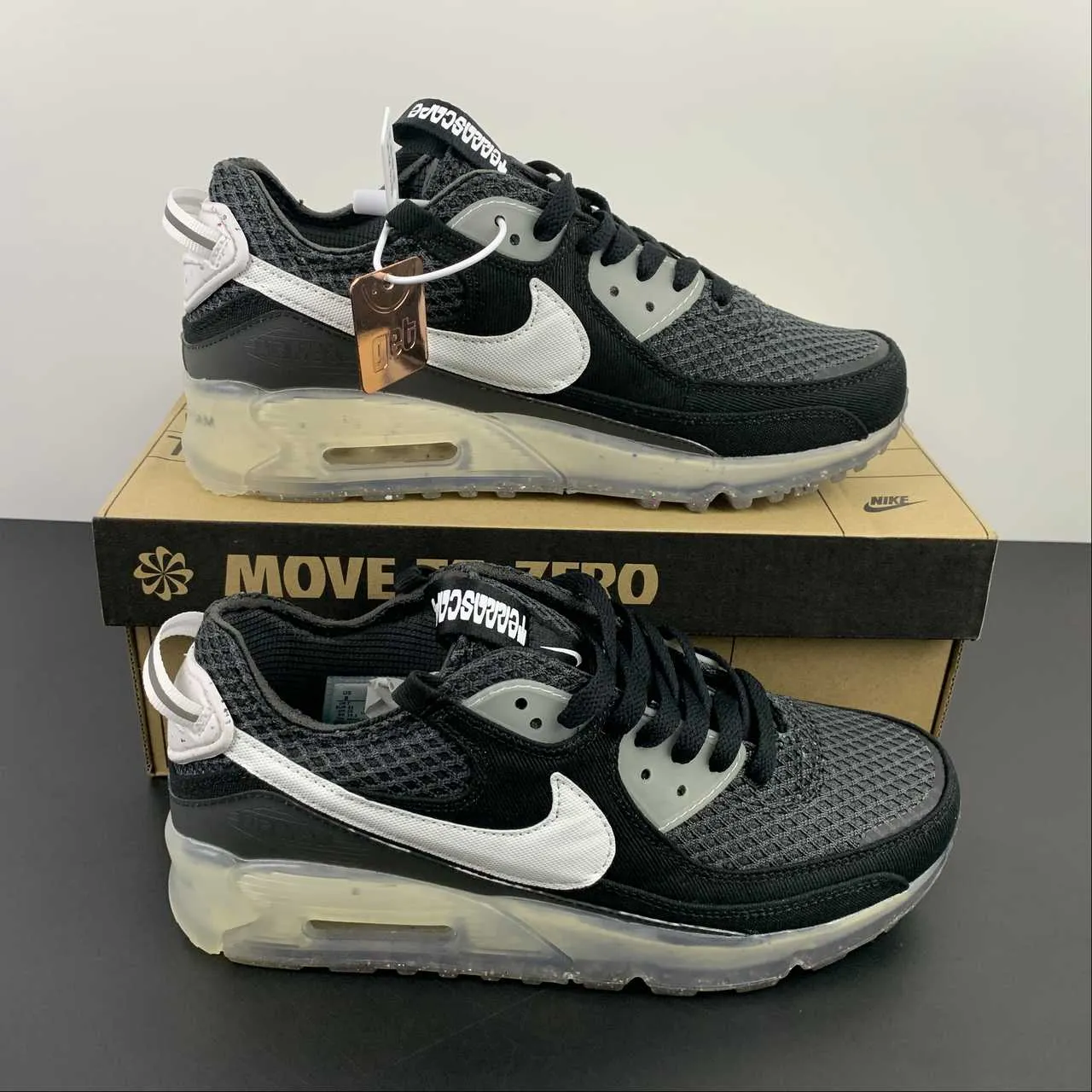 Air Max 90 Terrascape Crater Foam Black White DM0033-002 patterned - design shoes Comfort Heel
