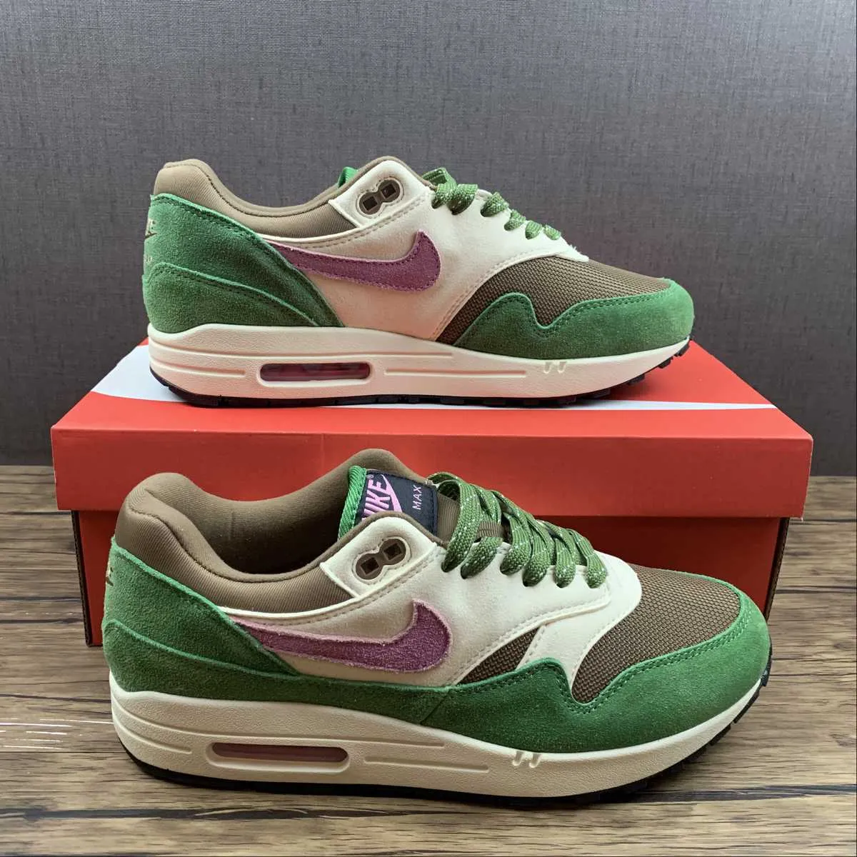 Air Max 1 SH Treeline Light Bordeaux Dark Driftwood DR9773-300 Rural