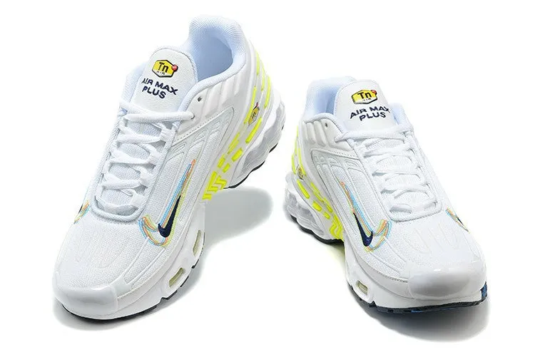 Air Max Plus 3 White Blackened Blue-Volt DV6823-100 amateur - use shoes