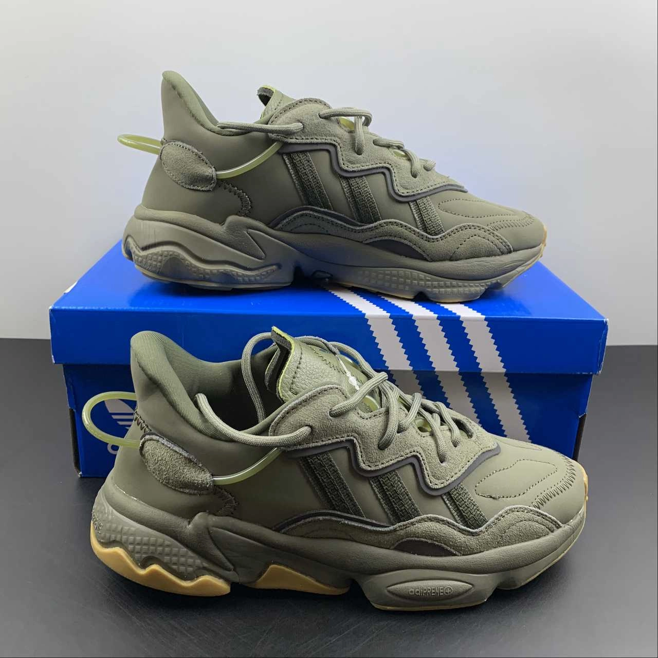 Adidas Ozweego Trace Cargo Night Cargo-Raw Khaki EE6461 running shoes for men in their 30s