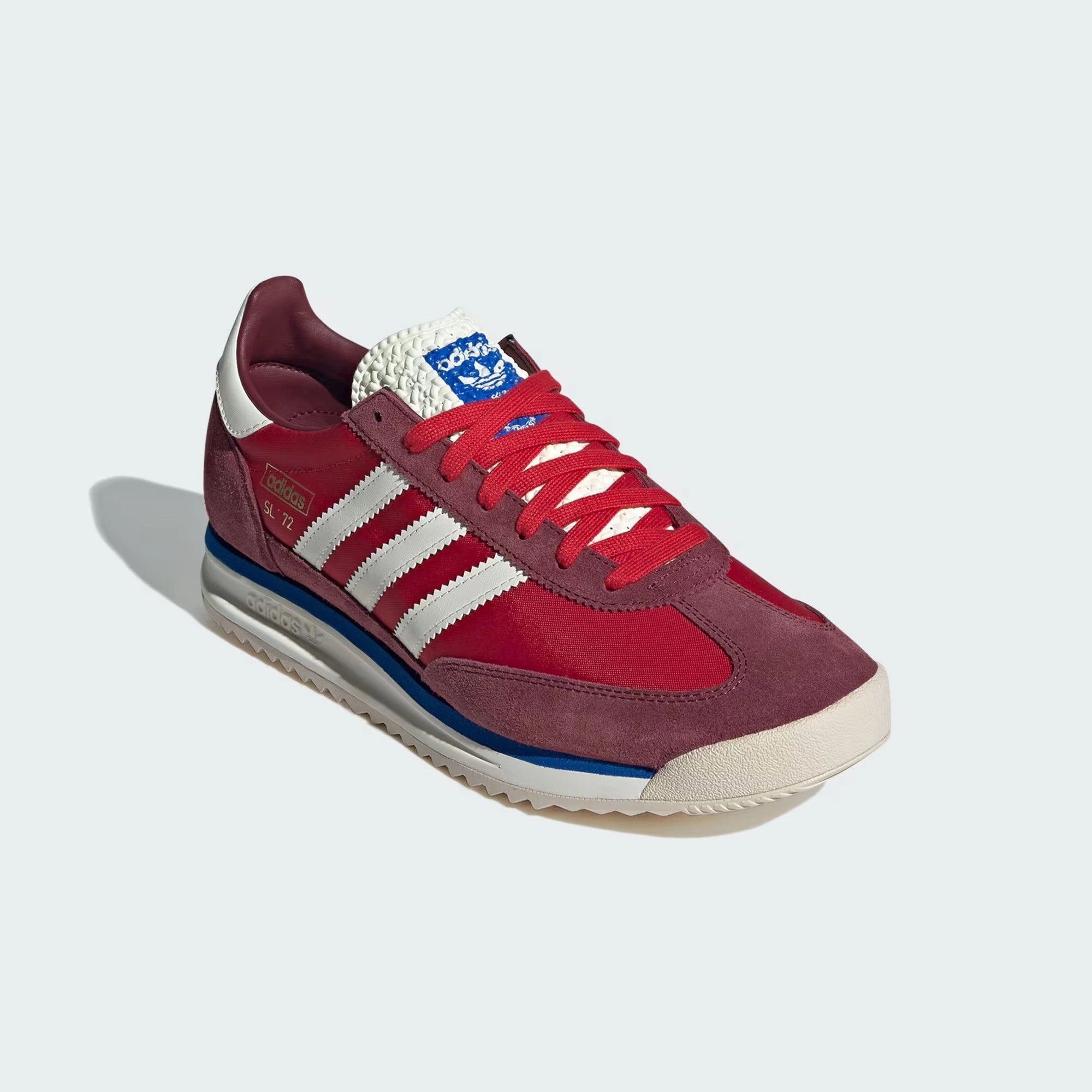 Adidas SL 72 RS Shadow Red Off White Blue JI1280 park - specific shoes logo - embossed shoes