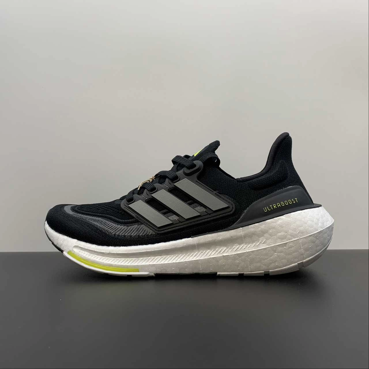 UltraBoost Light Core Black Grey Six Cloud White HQ6339 motion - control running shoes commemorative shoes