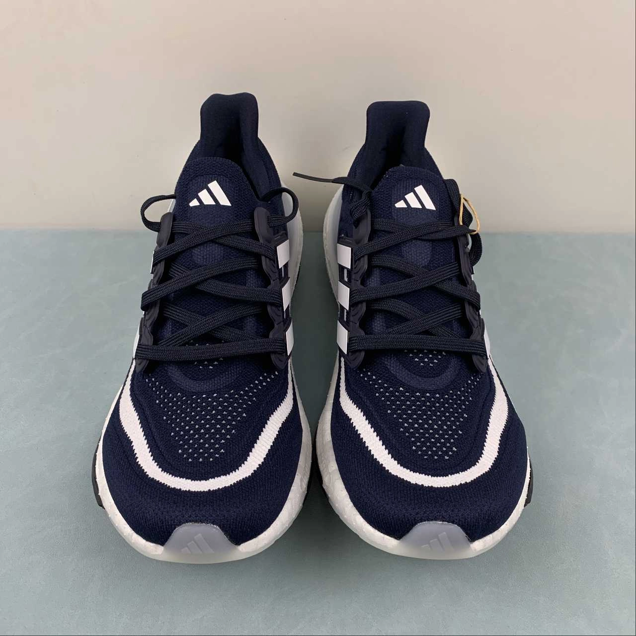 kids' running shoes gradient - design shoes UltraBoost Light Dark Blue Cream White Core Black HP9203