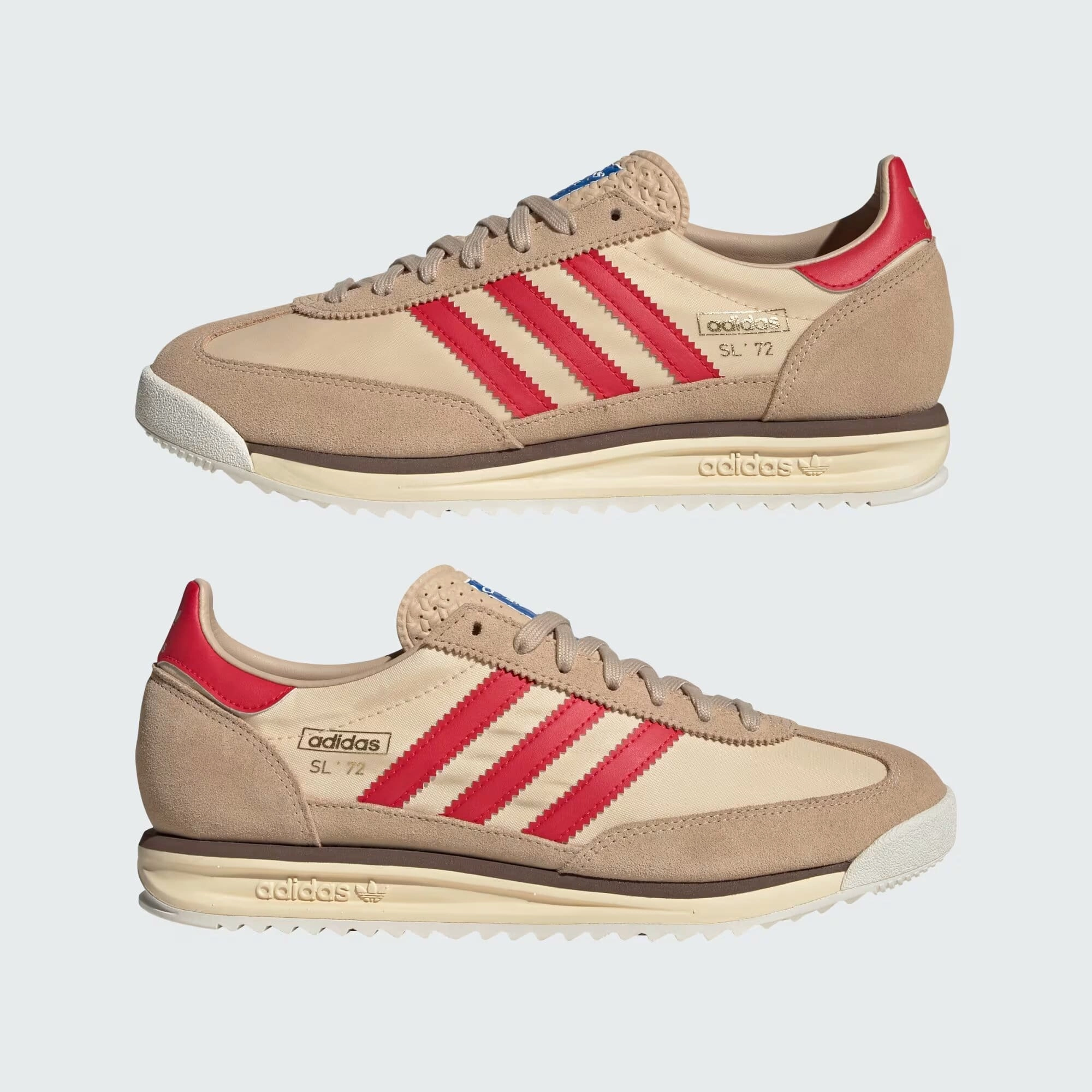 Adidas SL 72 RS Magic Beige Pure Ruby Sand Strata JS0749 Snow - Resistant honeycomb - cushion shoes