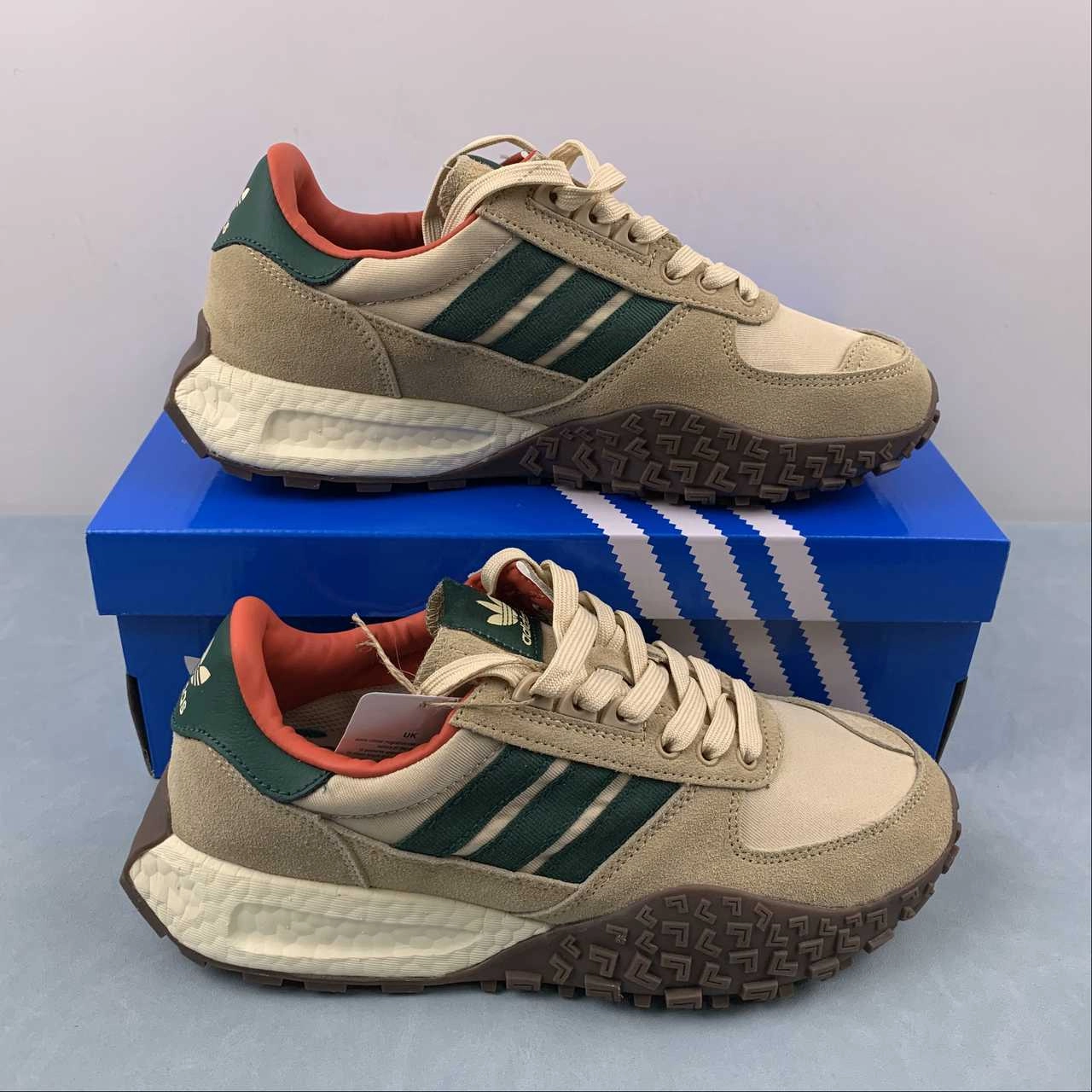 budget - friendly running shoes Adidas Retropy E5 W.R.P. Green Brown Orange IG9983