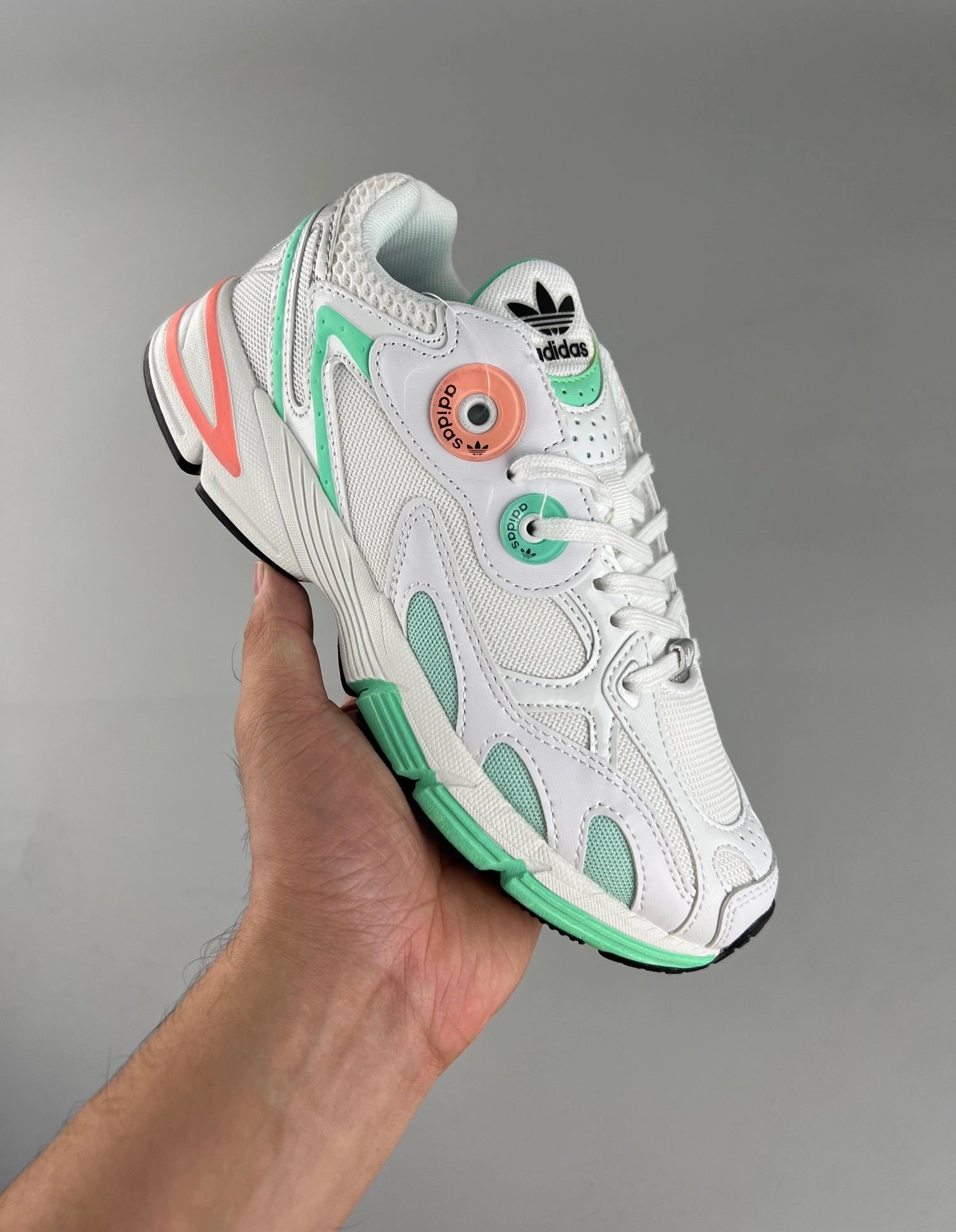 Adidas Astir White Green Orange GV3272 concrete running