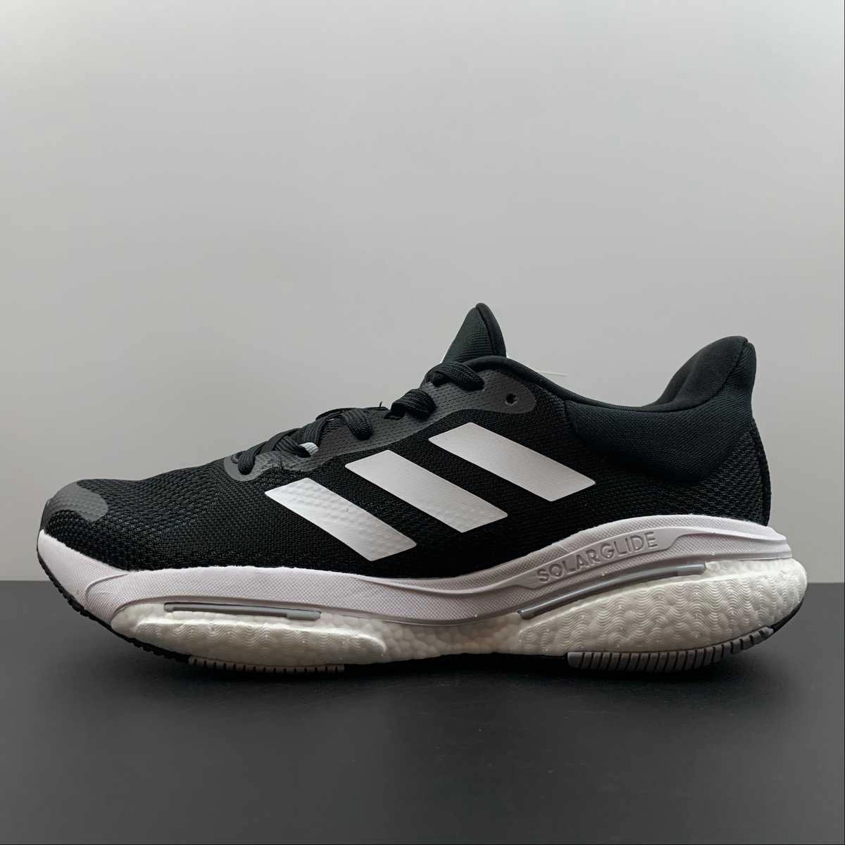 Adidas Solar Glide 5 Black Grey GX5493 designer running shoes storage - friendly