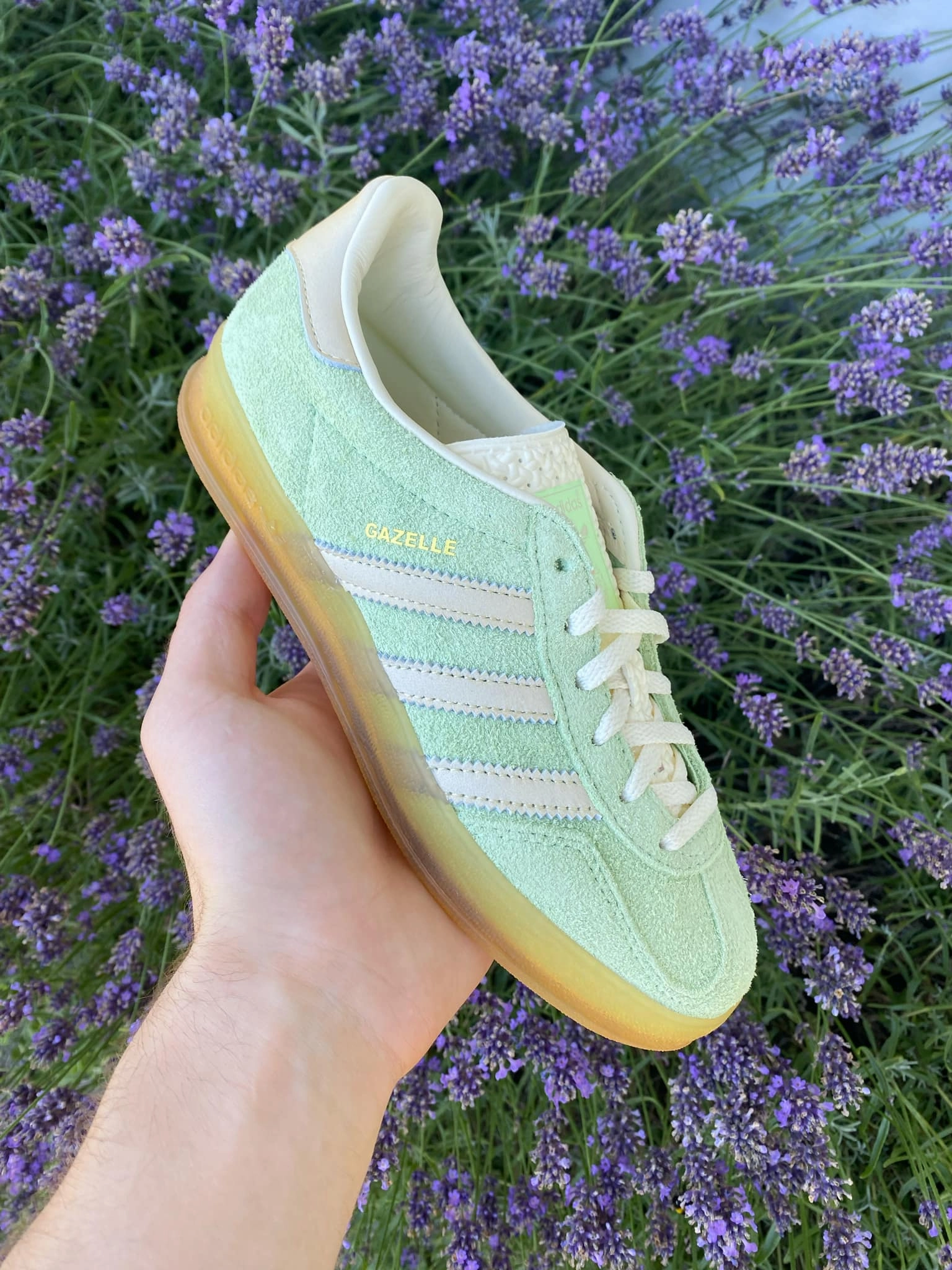 adidas Gazelle Indoor Semi Green Spark Karma Sneaks