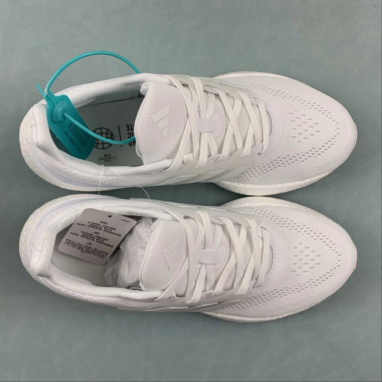 posture support quarter - length running wear Adidas Pureboost 23 White IF8064