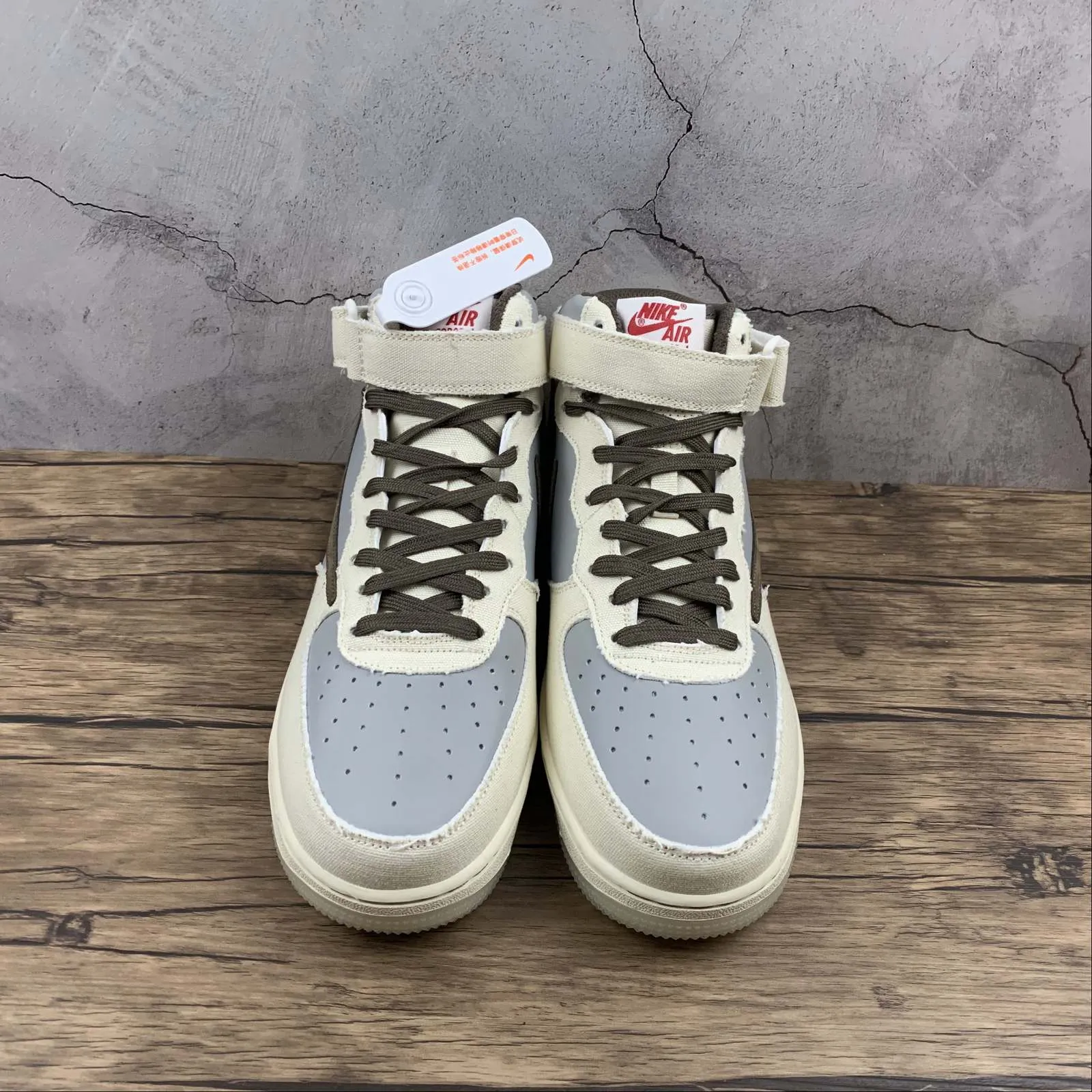 Soft Movement Unisex Choice Air Force 1 07 Mid TS PS5 Beige Grey Brown BQ5828-202