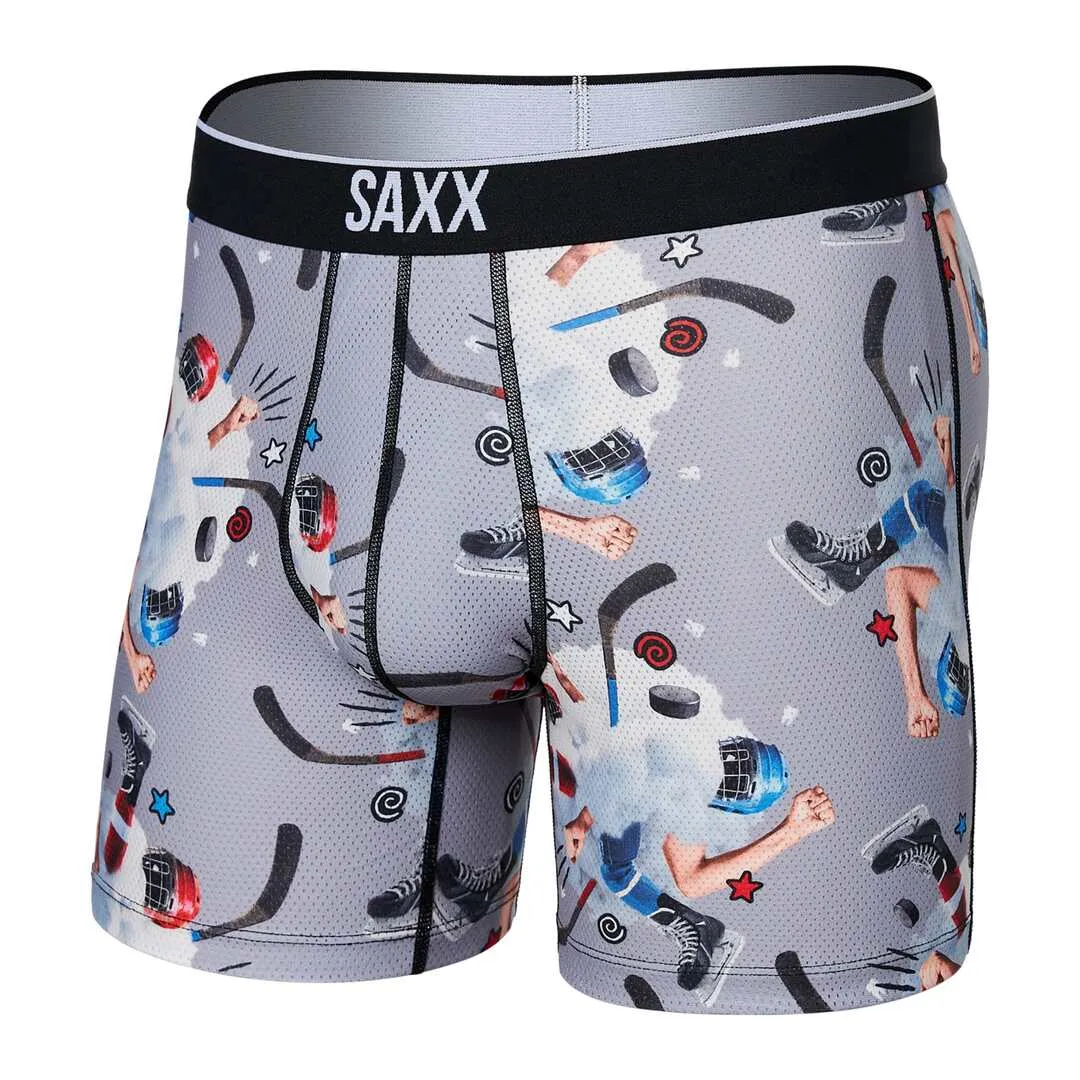 SAXX Men's Volt Boxer Briefs Timeout Grey