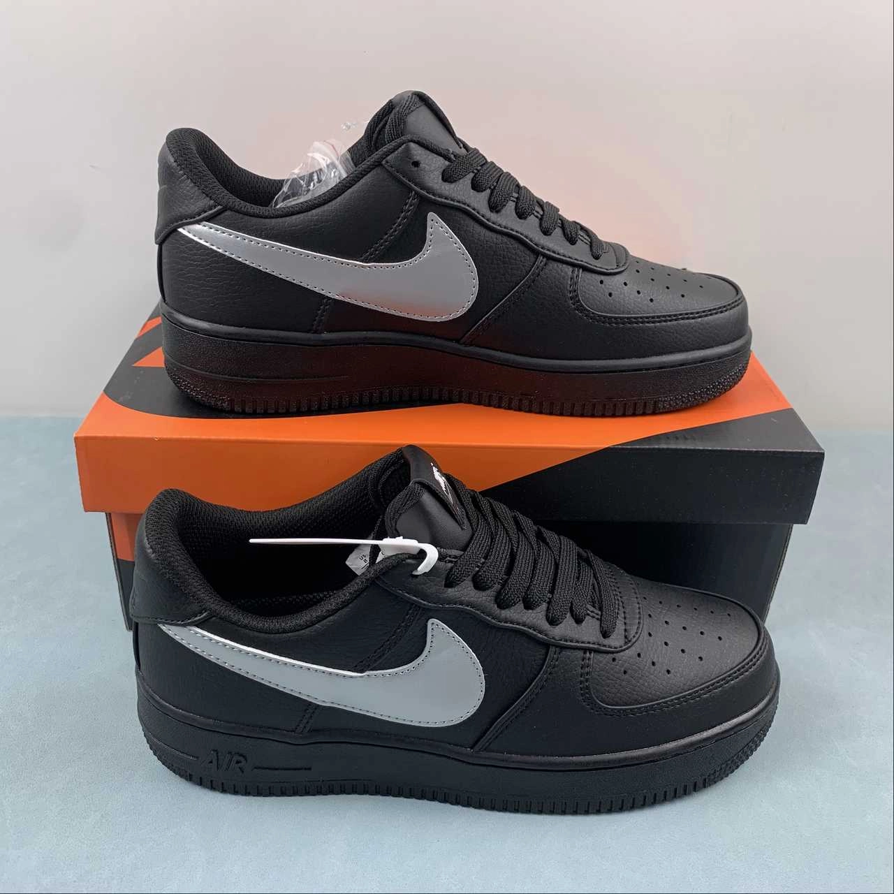 Bright Jog Air Force 1 07 Low Black Silver White CI9553-031