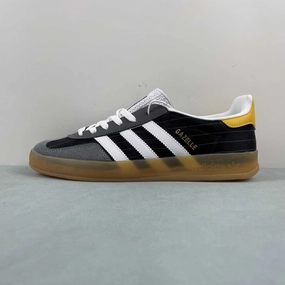 Adidas Gazelle Indoor Black White Yellow Gum IF9641 All terrain