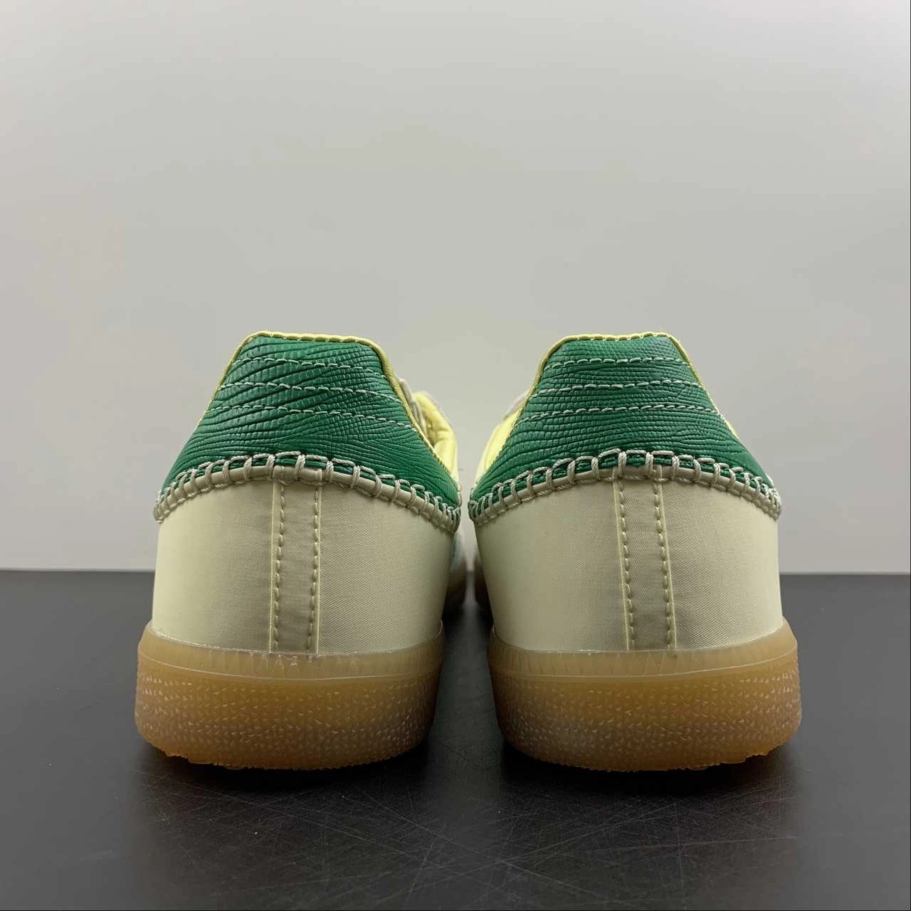 Roll Up Sturdy Build Adidas Samba Wales Bonner Cream Green Gum GY4344