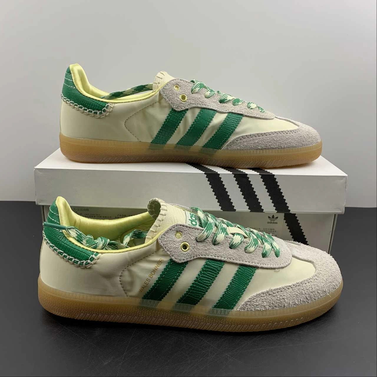 Light Step Active feel Adidas Samba Wales Bonner Cream Green Gum GY4344