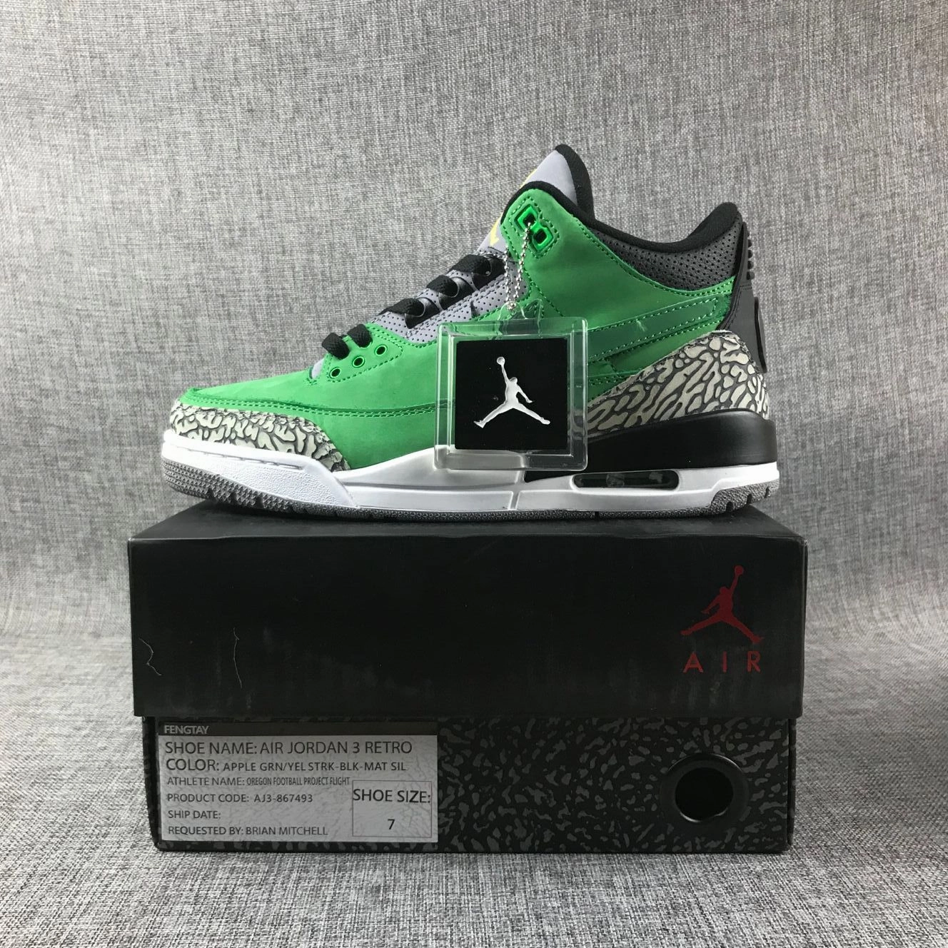 Air Jordan 3 Retro Oregon Duck AJ3-867493 Lunch Walk Dynamic Feel