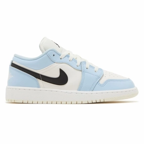 Nike Air Jordan 1 Low Ice GS Blue 554723 401 Fast Wear Trendy Footwear