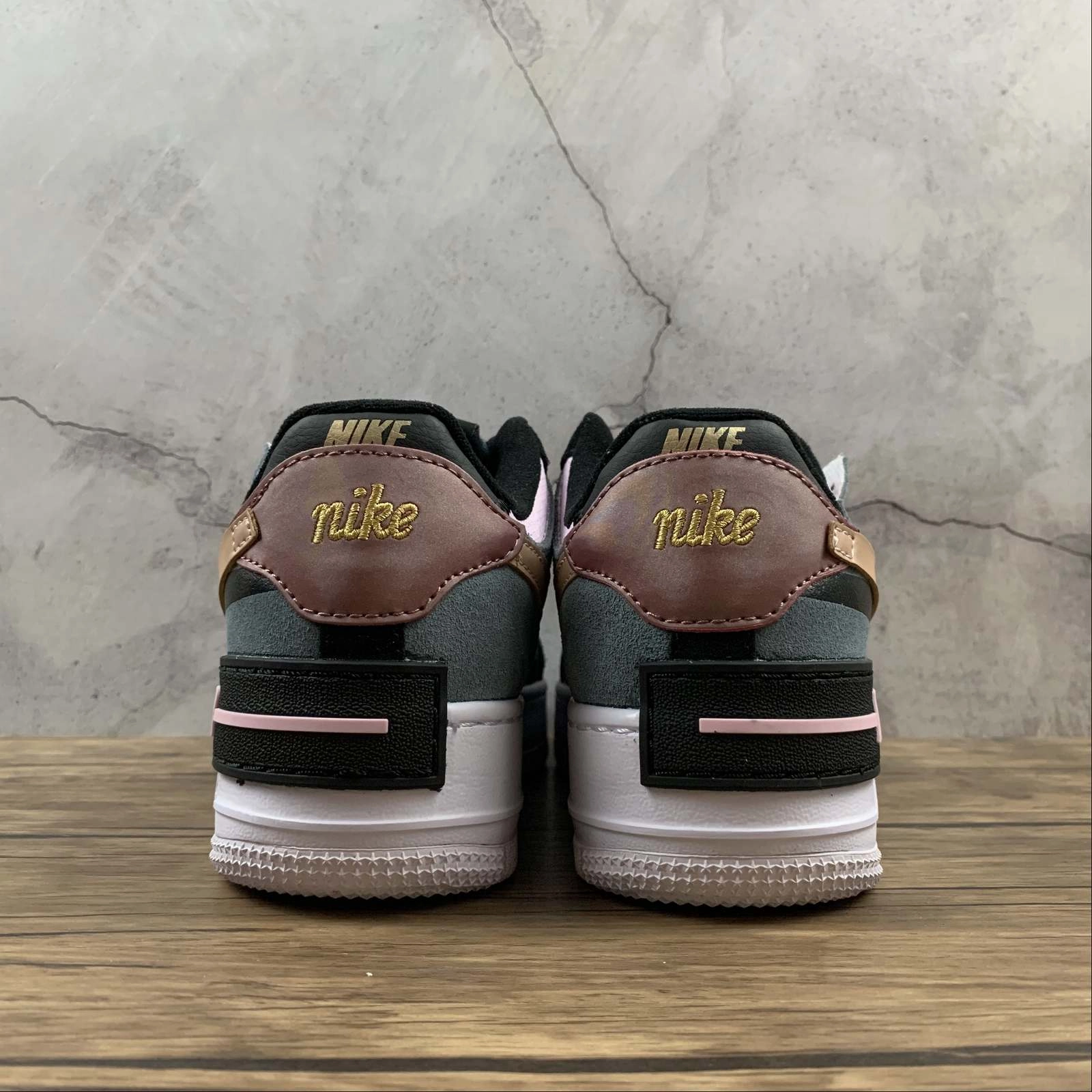 Air Force 1 Shadow Black Light Arctic Pink CU5315-001 Speed Step