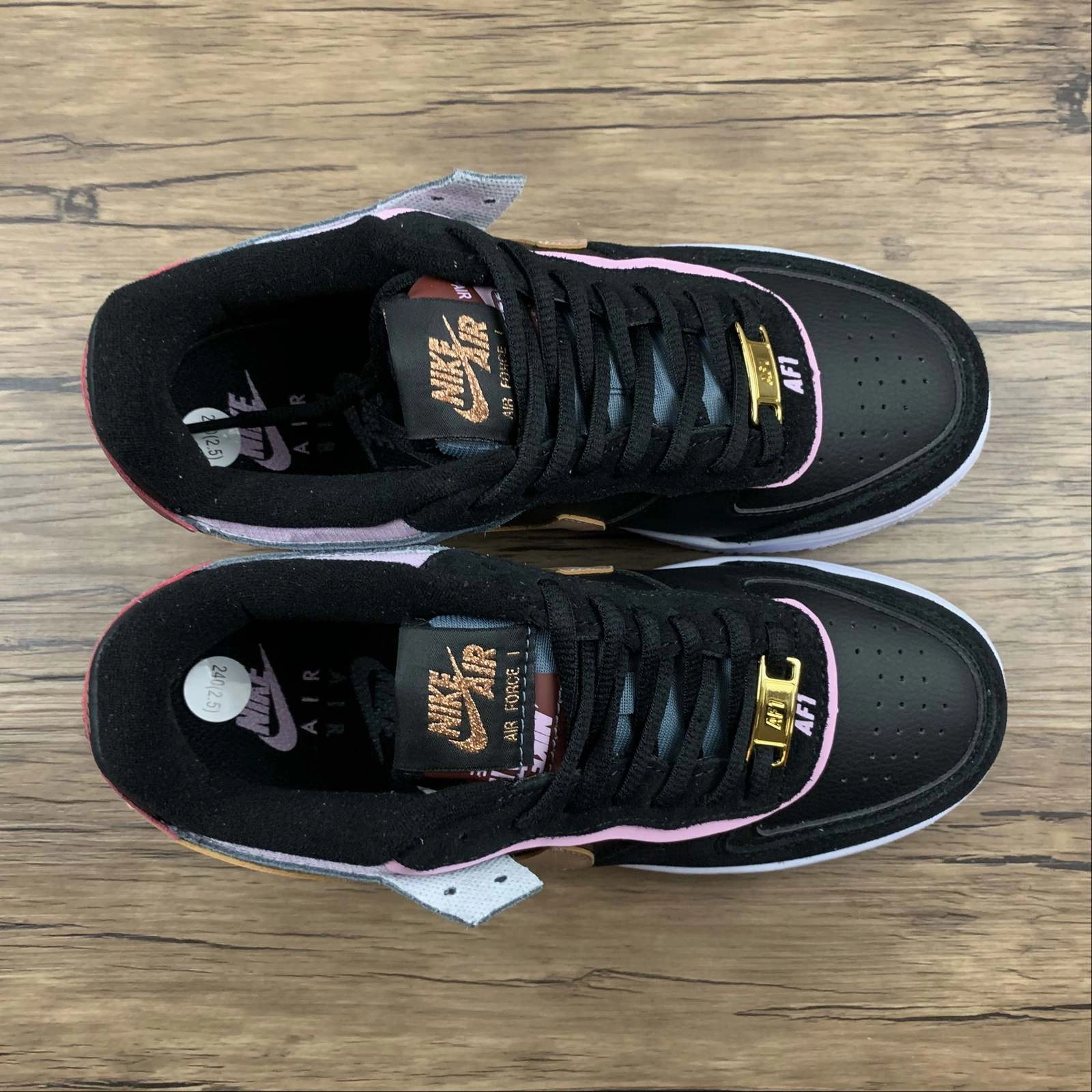 Shady Run Wrinkle Resistant Air Force 1 Shadow Black Light Arctic Pink CU5315-001