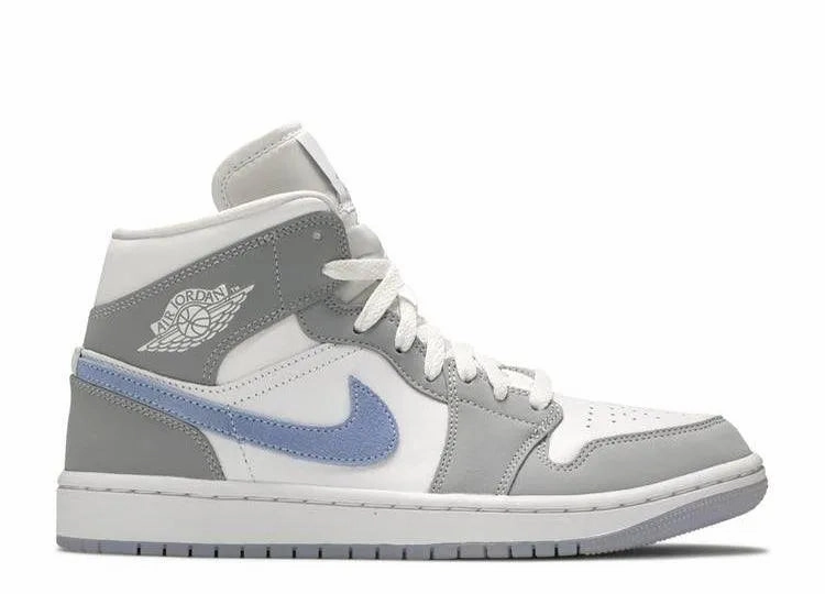 Run Errands Active Run Air Jordan 1 Mid Wolf Grey Aluminium (W)
