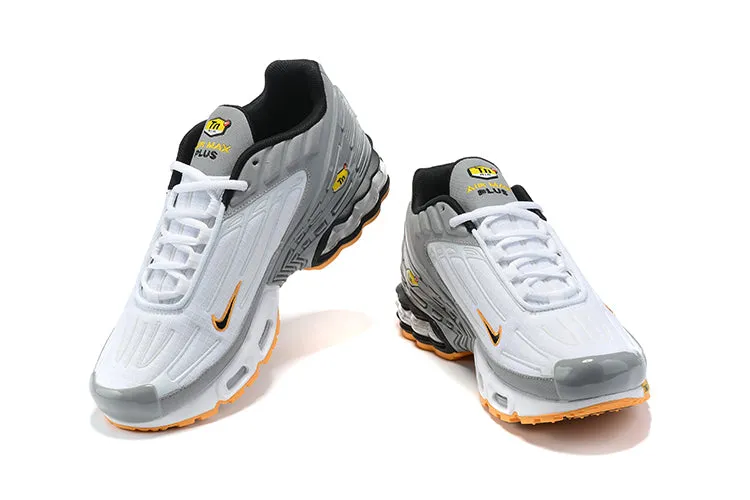 Air Max Plus 3 White Wolf Grey Yellow Black CJ9684-015 yoga shoes