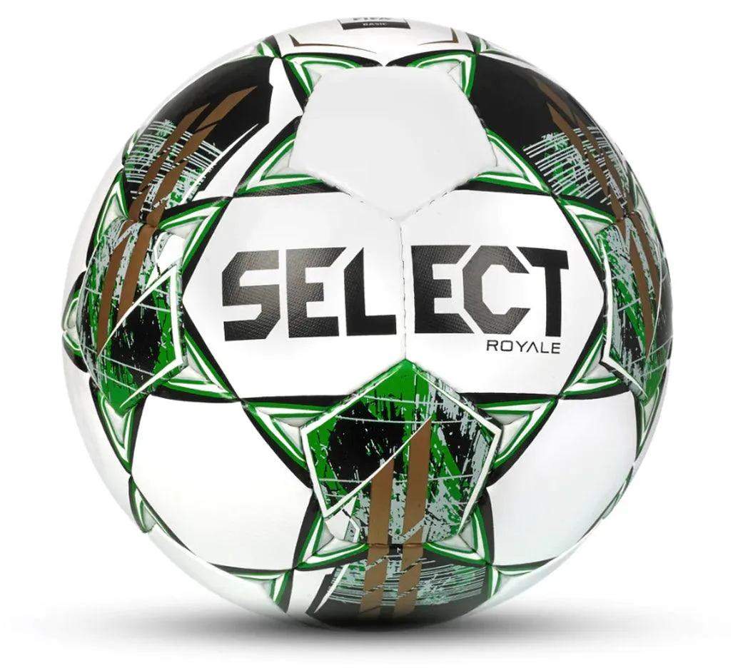 Select Royale V22 Soccer Ball White/Green Size 5 NFHS Approved