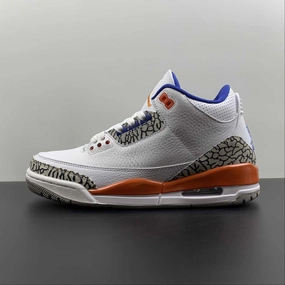 Weekend Look Air Jordan 3 Retro Knicks Rivals White Old Royal University Orange Tech Grey 136064-148