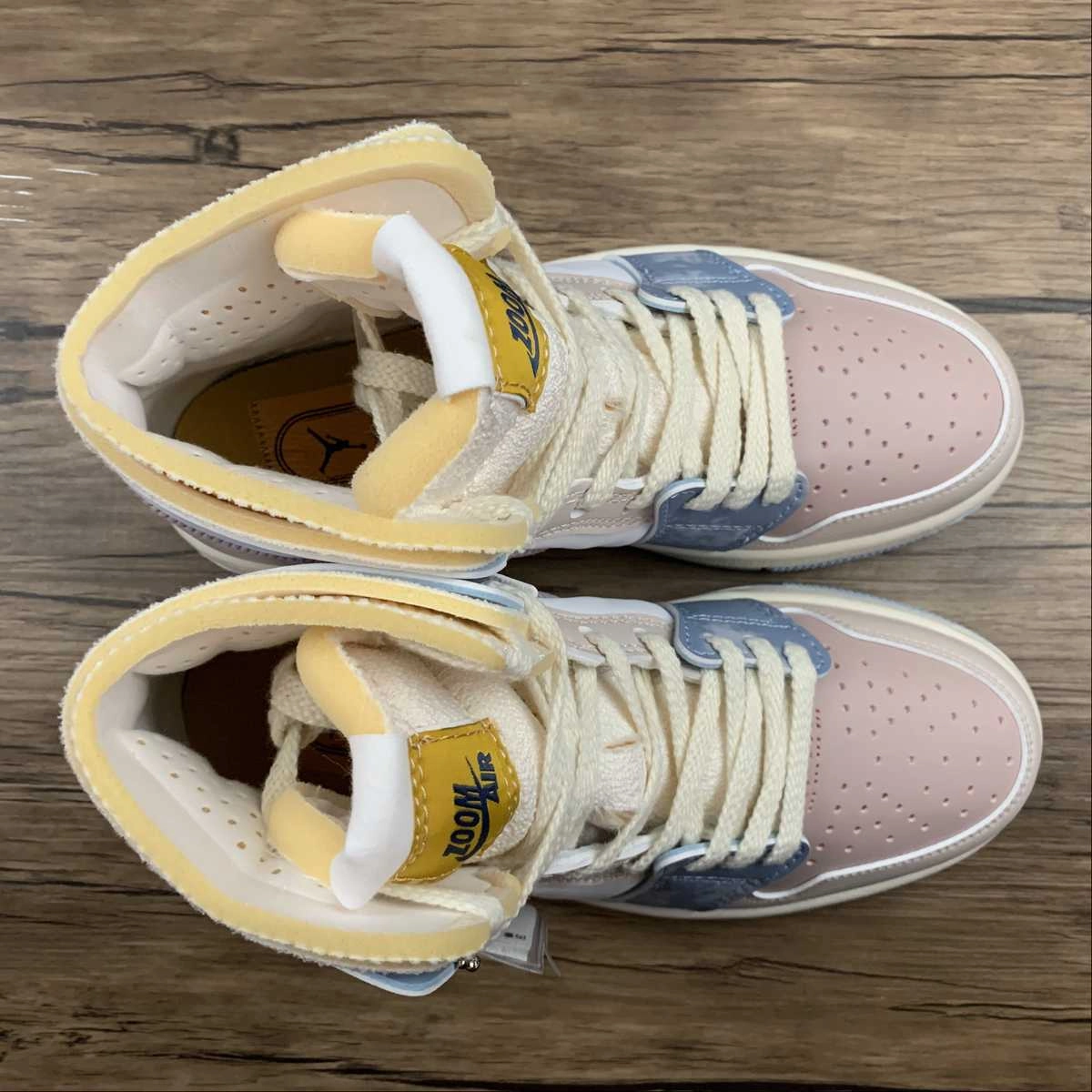 Air Jordan 1 High Zoom Comfort Pink Oxford Plum Fog Summit White DQ5092-651 Street Inspired Neutral Stability Base